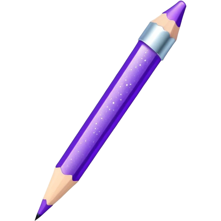 Glitter Purple and Cian pencil hand write  emoji