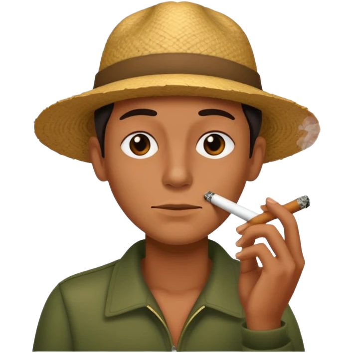 Weed smoking a blunt emoji