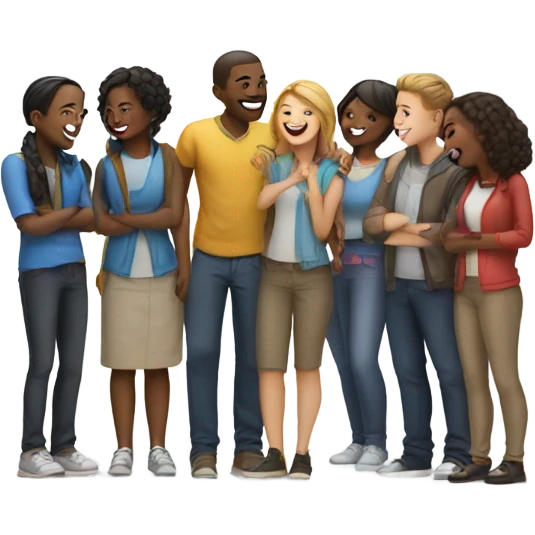 A distant circle of people classmates  emoji