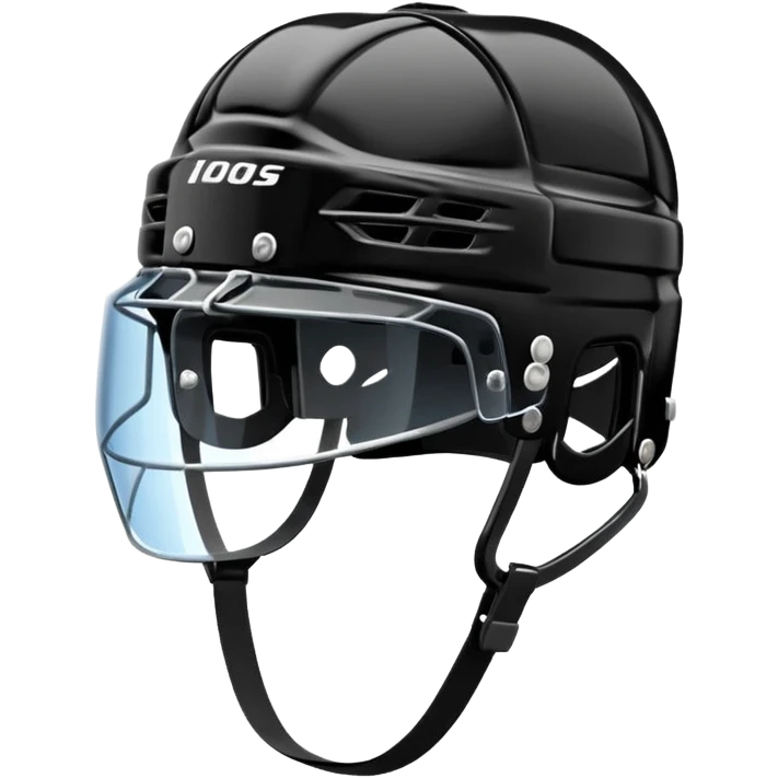 Give me a black ice hockey helmet emoji