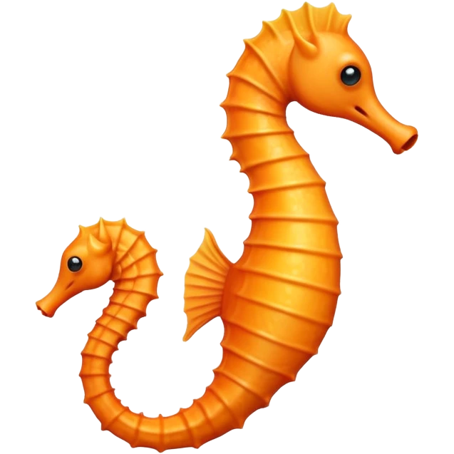 An orange seahorse emoji