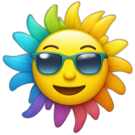 colorfull sunny smile symbol emoji