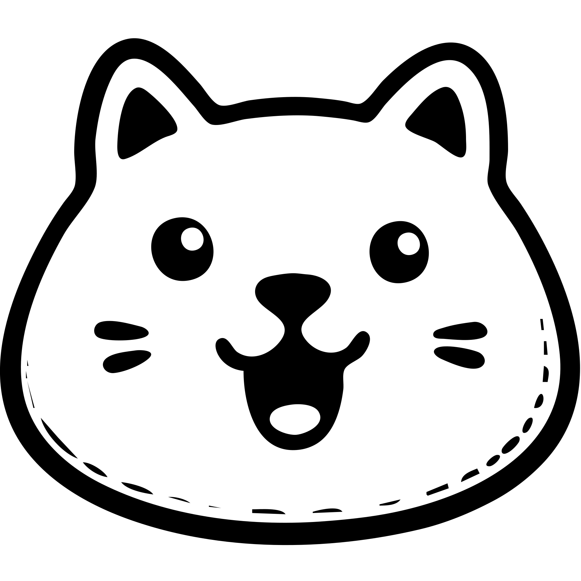custom cat character inspired by TenSquared server logo, black and white, surprised emotion, hand drawn icon style emoji