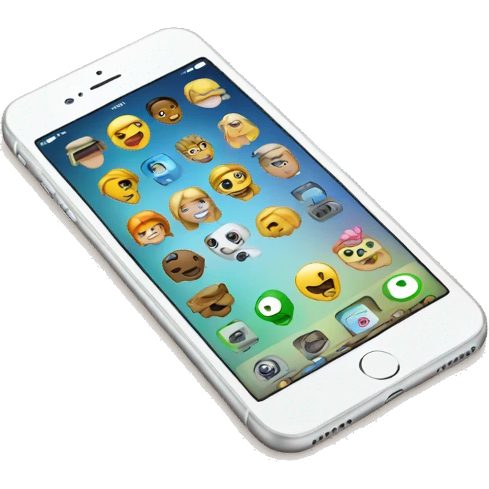 iPhone with apps inside the screen  emoji