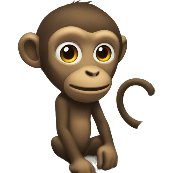 Monkey in the jungle helping the villagers emoji