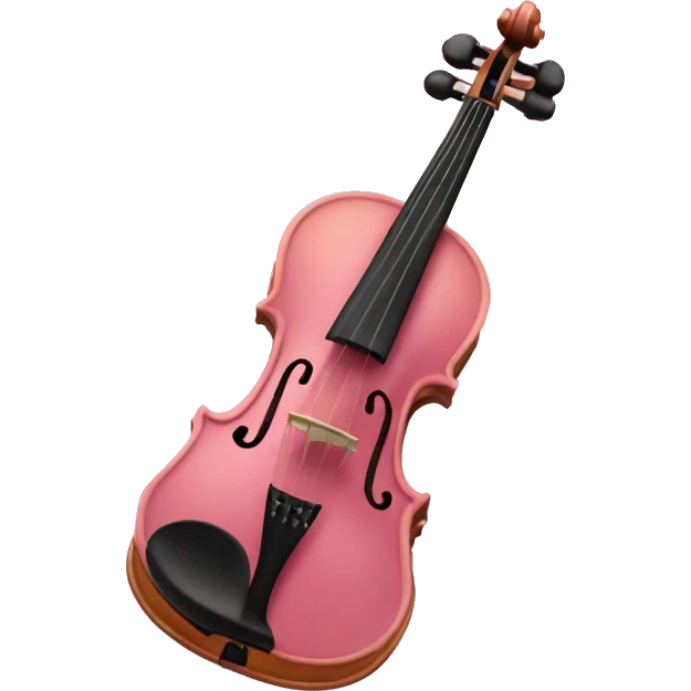Un violín rosa  emoji