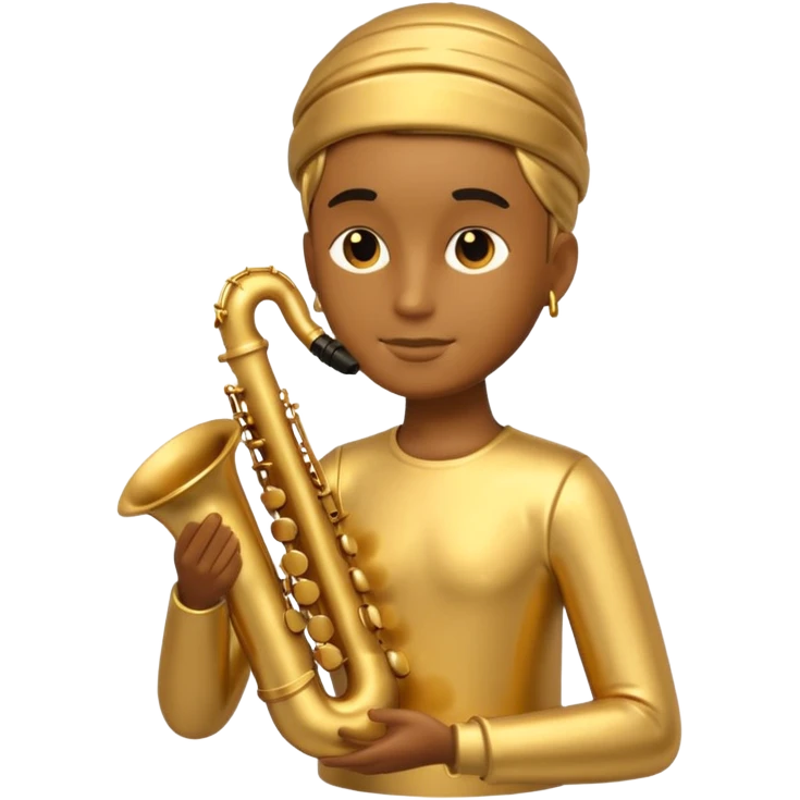 musician statue gold emoji