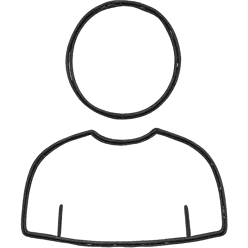 hand drawn outlined man icon emoji