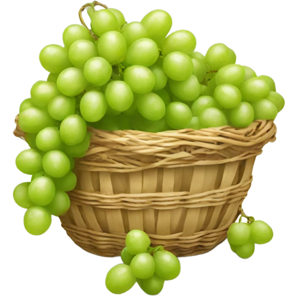 Basket of green grapes emoji