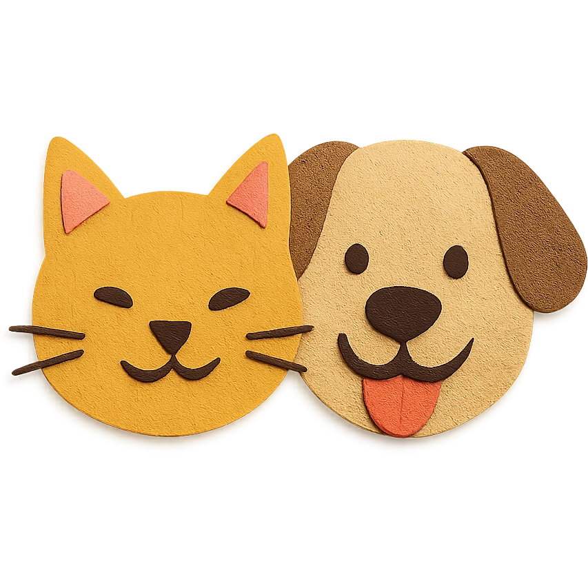 the cat and dog emoji