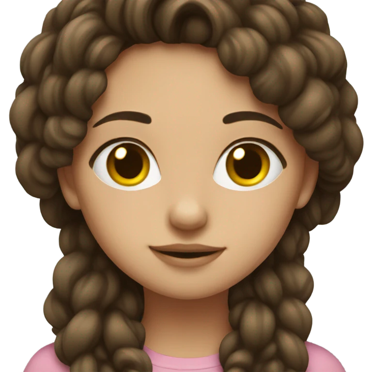 Brunette girl making clothes emoji