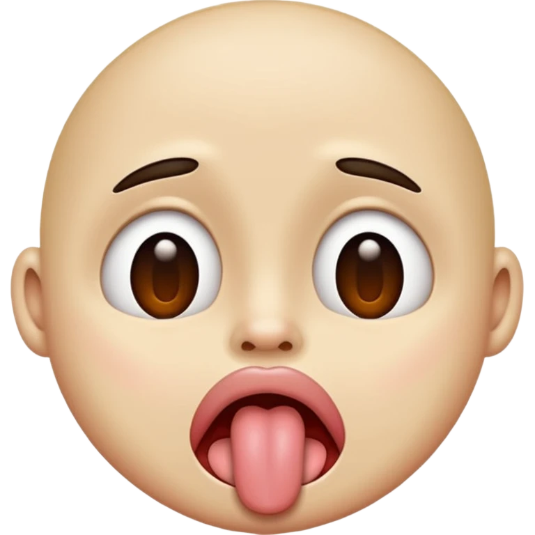 무표정으로 메롱 emoji