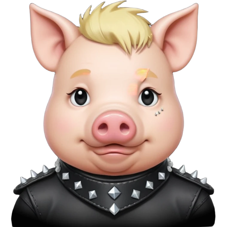 blonde haired punk pig emoji