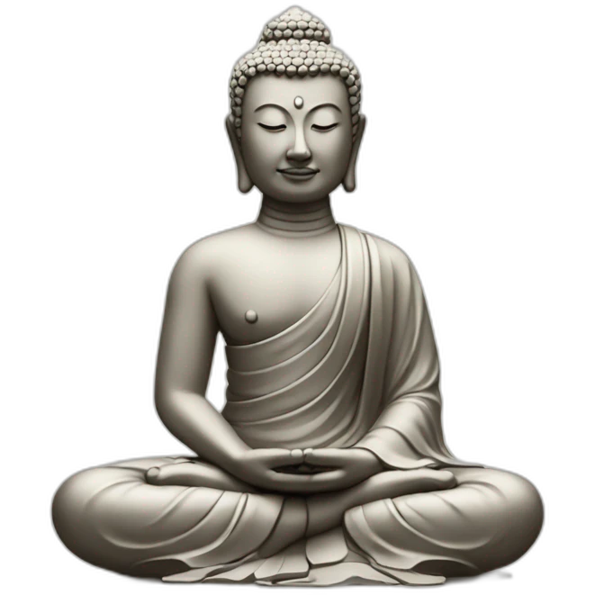Meditación buddhist zen statue emoji