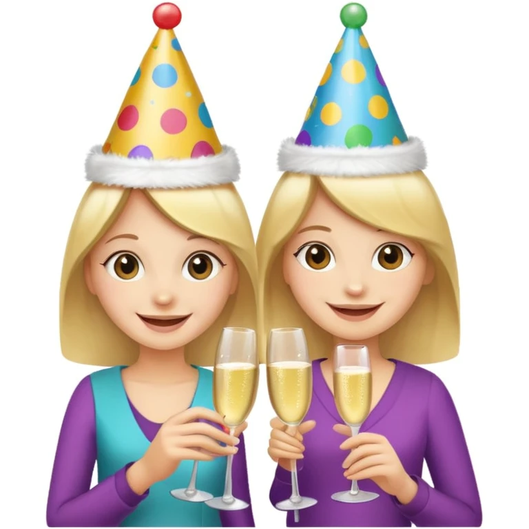 girls celebrating  emoji
