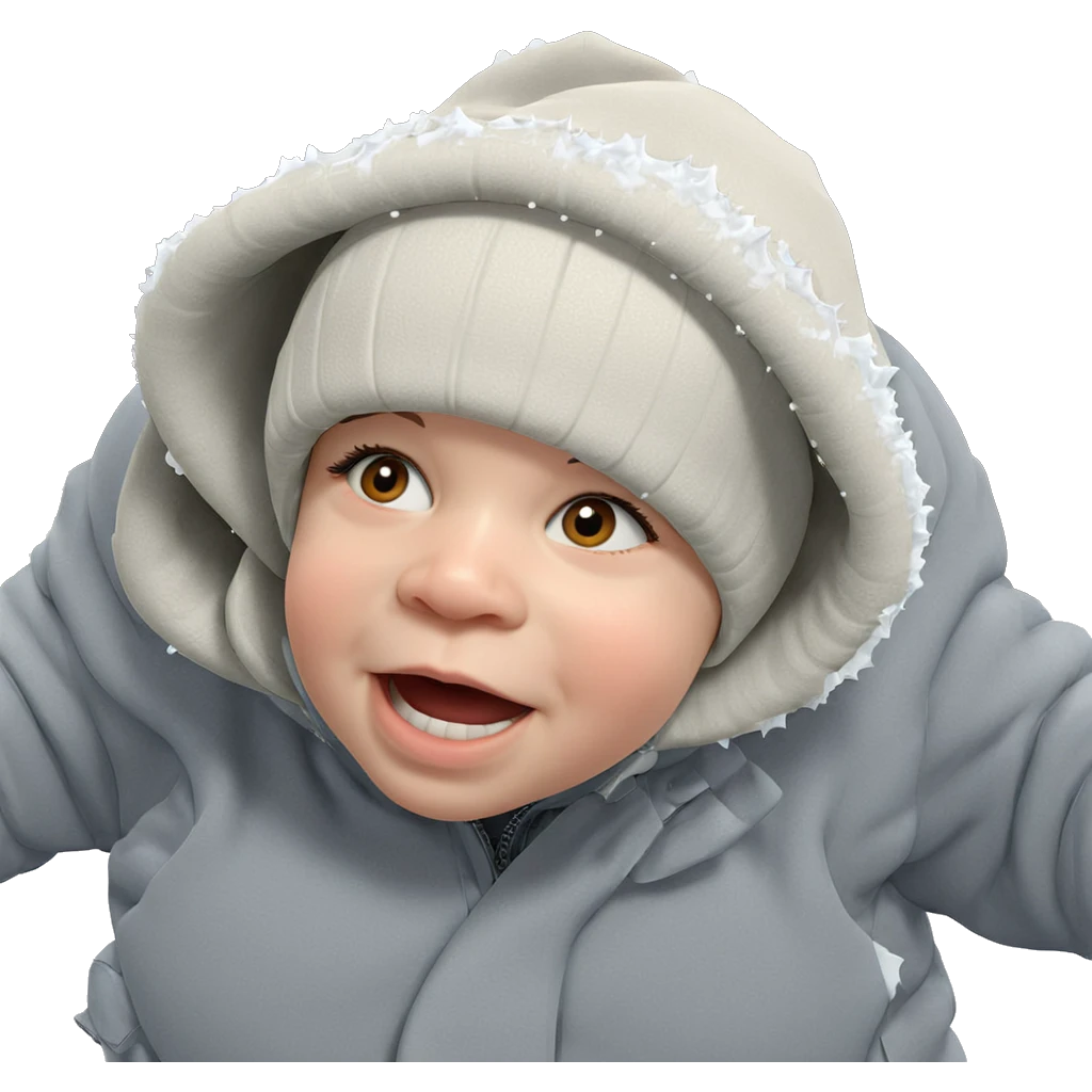 girl in hooded snow scene emoji