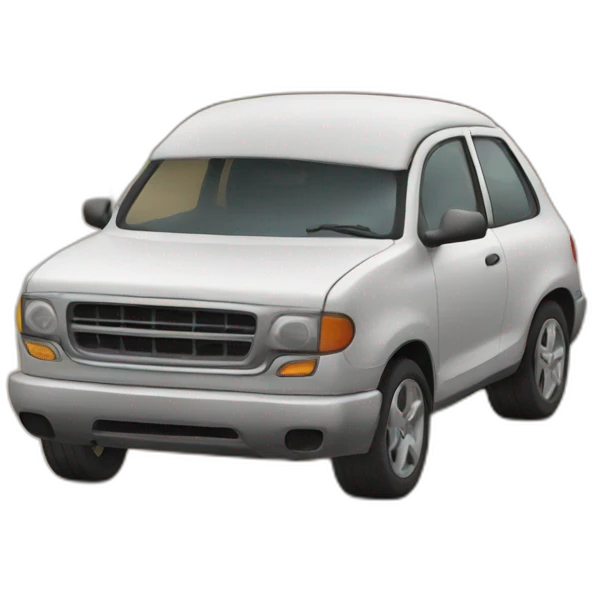 A car with a butt emoji