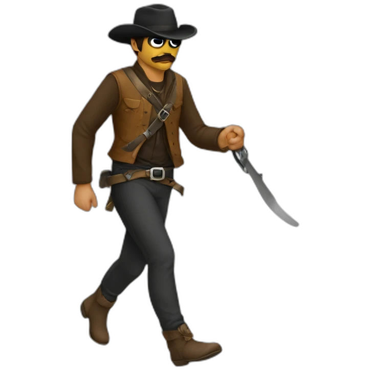 The gait of a bandit emoji