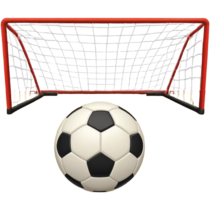 A close-up of a mini-football (futsal) ball placed on a wooden floor of an indoor sports hall, with the goalposts in the background. The scene highlights the smooth texture of the ball and the detailed net of the goal, emphasizing the fast-paced nature of the sport. emoji