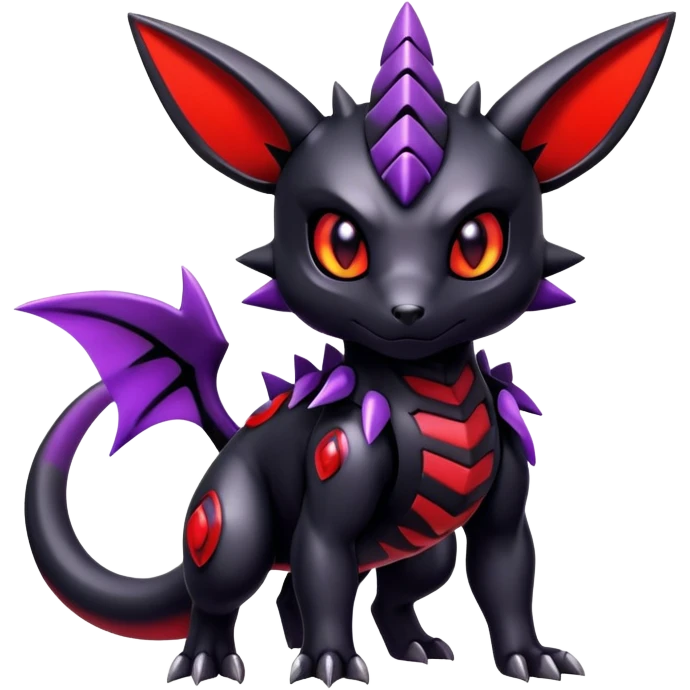 Shiny Badass Gothic Modern Futuristic Cute Guilmon-Umbreon-Salandit-hybrid emoji