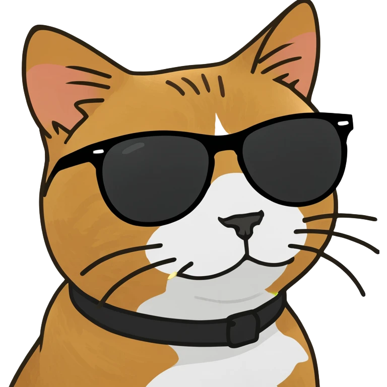 Cat with sunglasses emoji