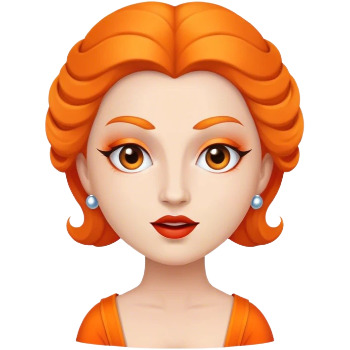 opera singer wearing orange c emoji
