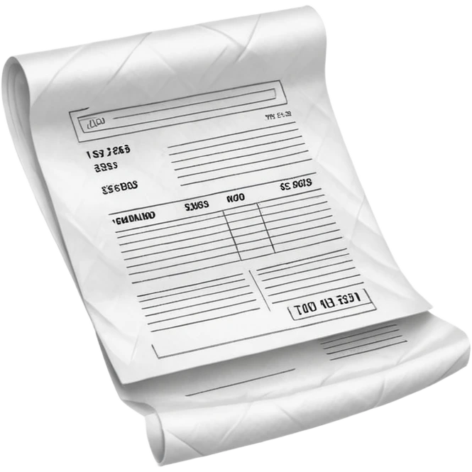 Receipt

 emoji