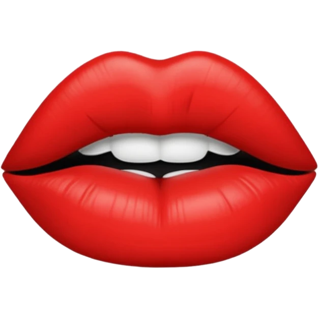 Kiss sign only lips  in black emoji