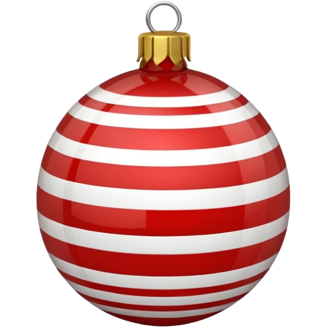 A Red Striped Ornament emoji