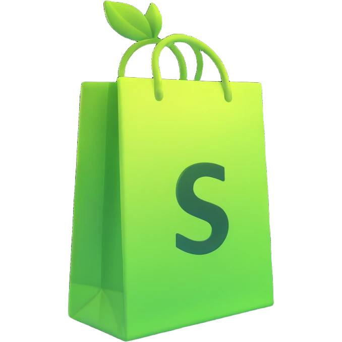 glowing Shopify logo emoji