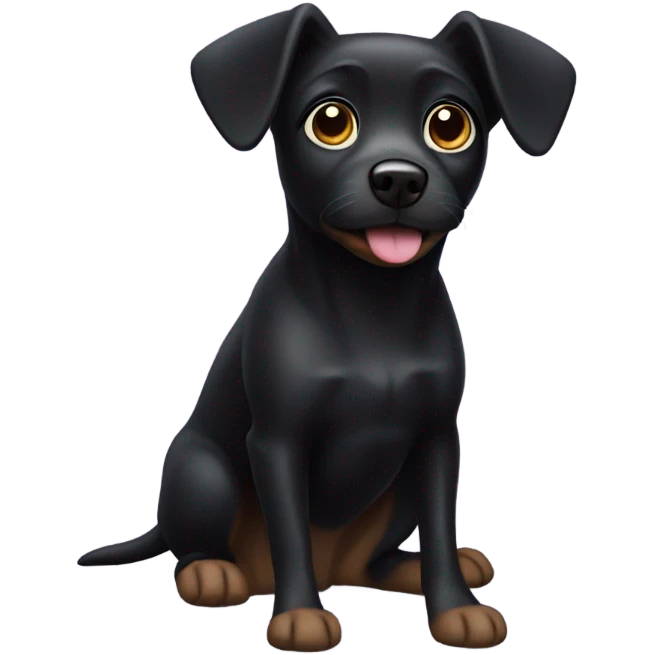 Small black dog  emoji