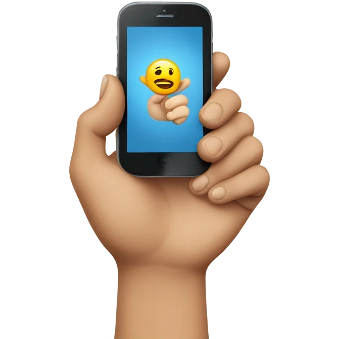 Phone hand emoji