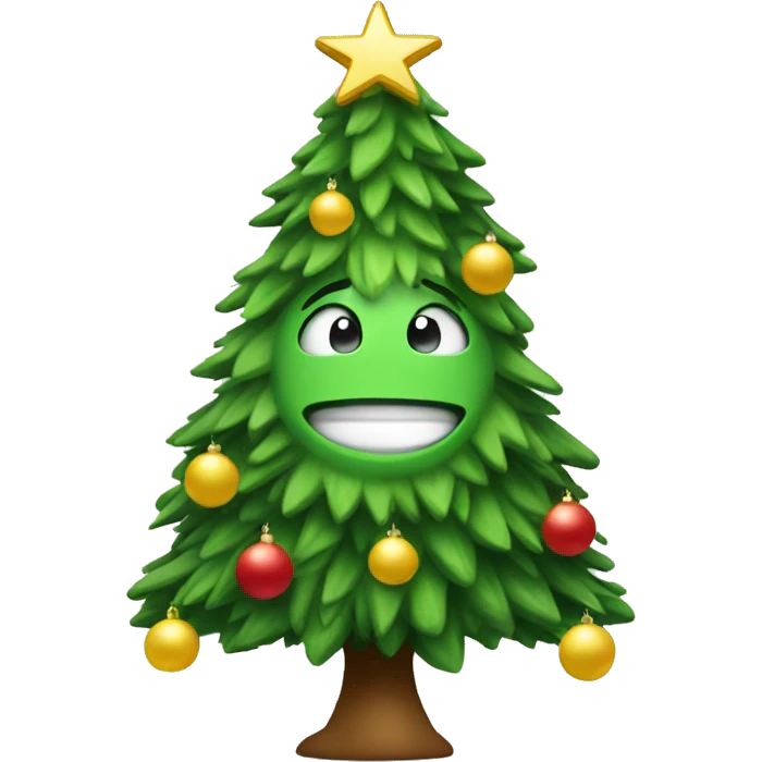 Cute Christmas tree emoji