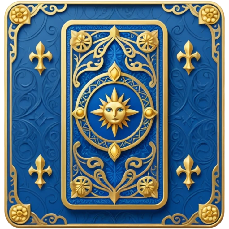 Blue taro card emoji