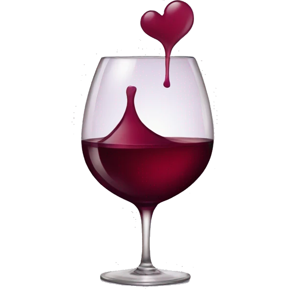 color wine heart  emoji