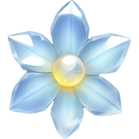 Clear flower crystal emoji