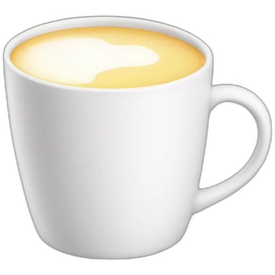 There is milk in the white mug emoji