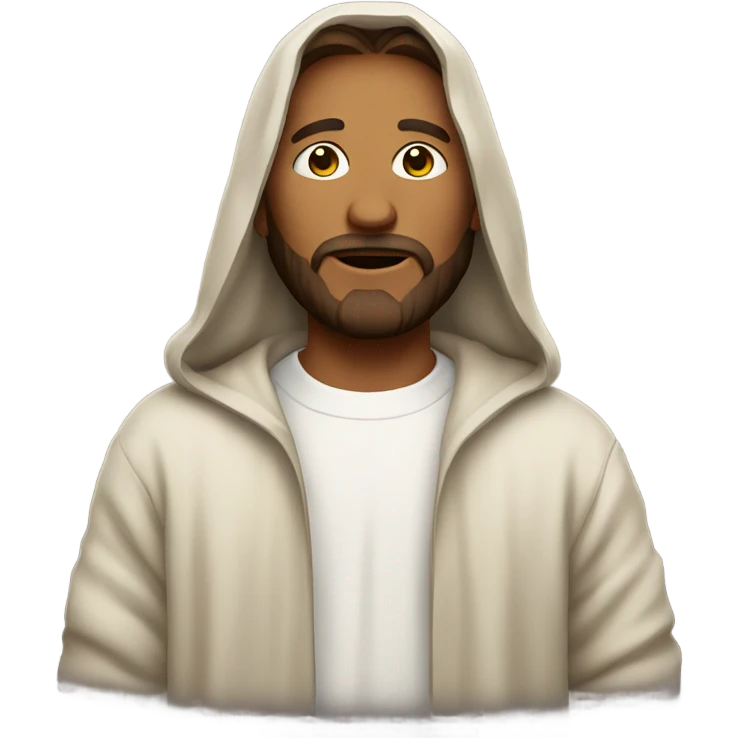 Jesus wearing a hoodie emoji