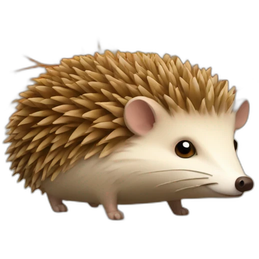 an autumn leaf on a hedgehog emoji