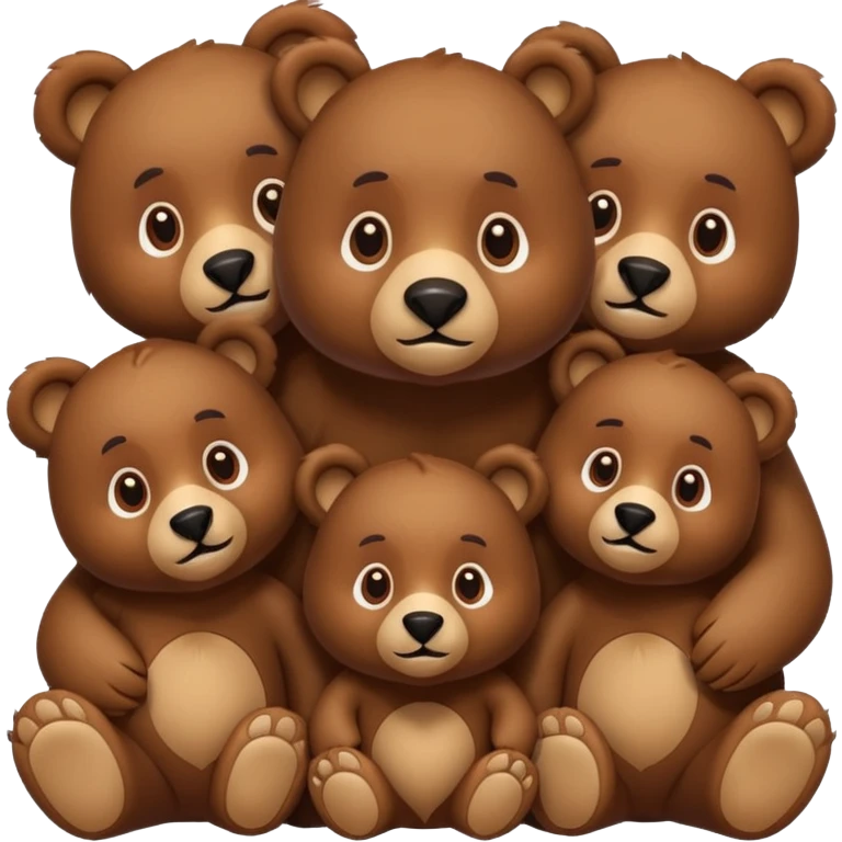 Bear family emoji