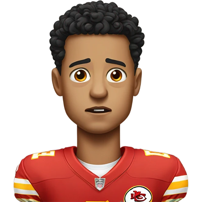 Patrick Mahomes crying to a ref emoji