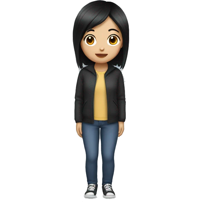 A Asian girl with black hair emoji