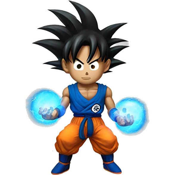 goku with a spirit bomb above him emoji