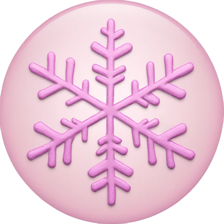 light pink heart shaped snowflake  emoji