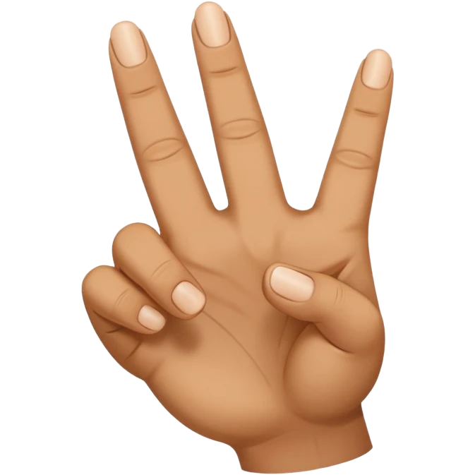 a closed hand with the index finger and middle finger pointing emoji