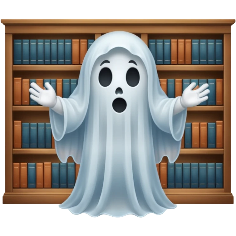 Spooky ghost library emoji