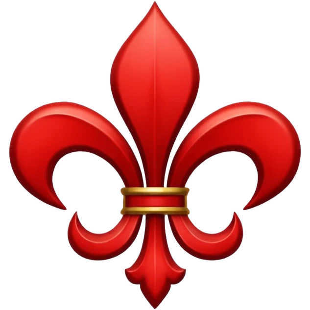 Fleur de lys rouge  emoji