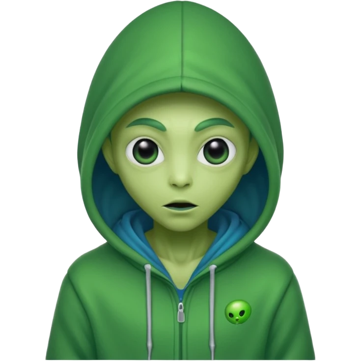 allien with hoodie emoji