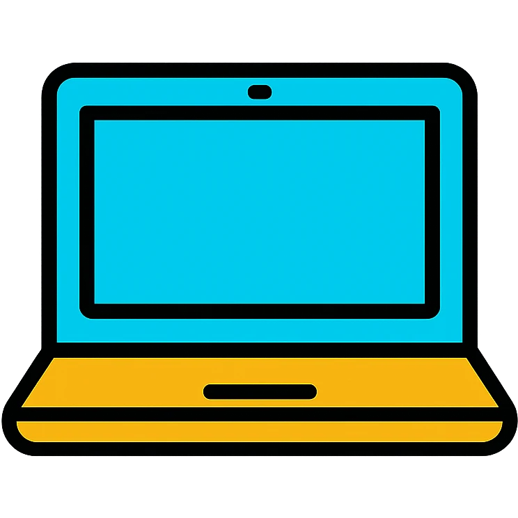 laptop icon, simple and modern emoji