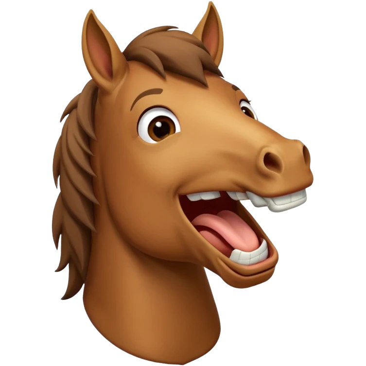 Laughing horse emoji